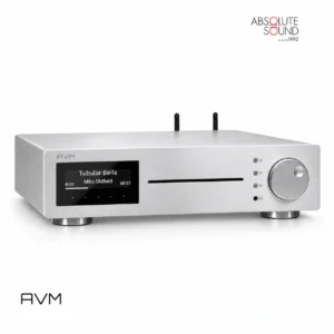 AVM CS 2.3 streaming CD receiver in the silver finish, with display, CD slot and volume knob