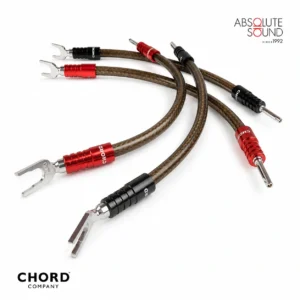 Chord Company Epic speaker links, a set of bronze-jacketed jumpers with spade and banana plugs