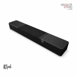 Klipsch Flexus Core 100 soundbar in black, shown at an angle.