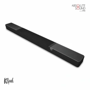 Klipsch Flexus Core 300 soundbar in black, shown at an angle.