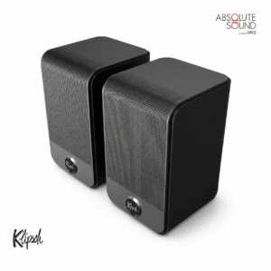 A pair of Klipsch Flexus Surr 100 surround speakers in black.