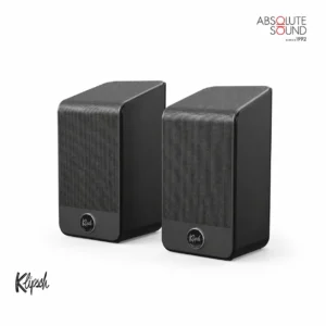 A pair of Klipsch Flexus Surr 200 surround speakers in black.