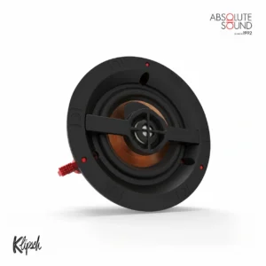 Klipsch PRO-14RC Skyhook Cinch in-ceiling speaker, shown from the front with its mounting hardware.