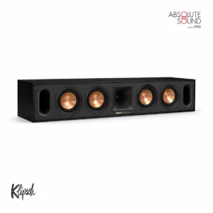 Klipsch R-30C centre speaker in black, with copper woofers in a horizontal cabinet.